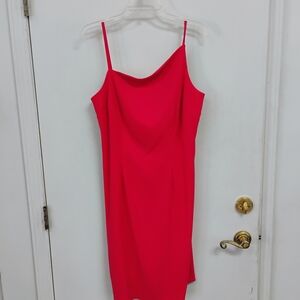 Red Petite Cocktail Dress Amanda Smith Size 14P